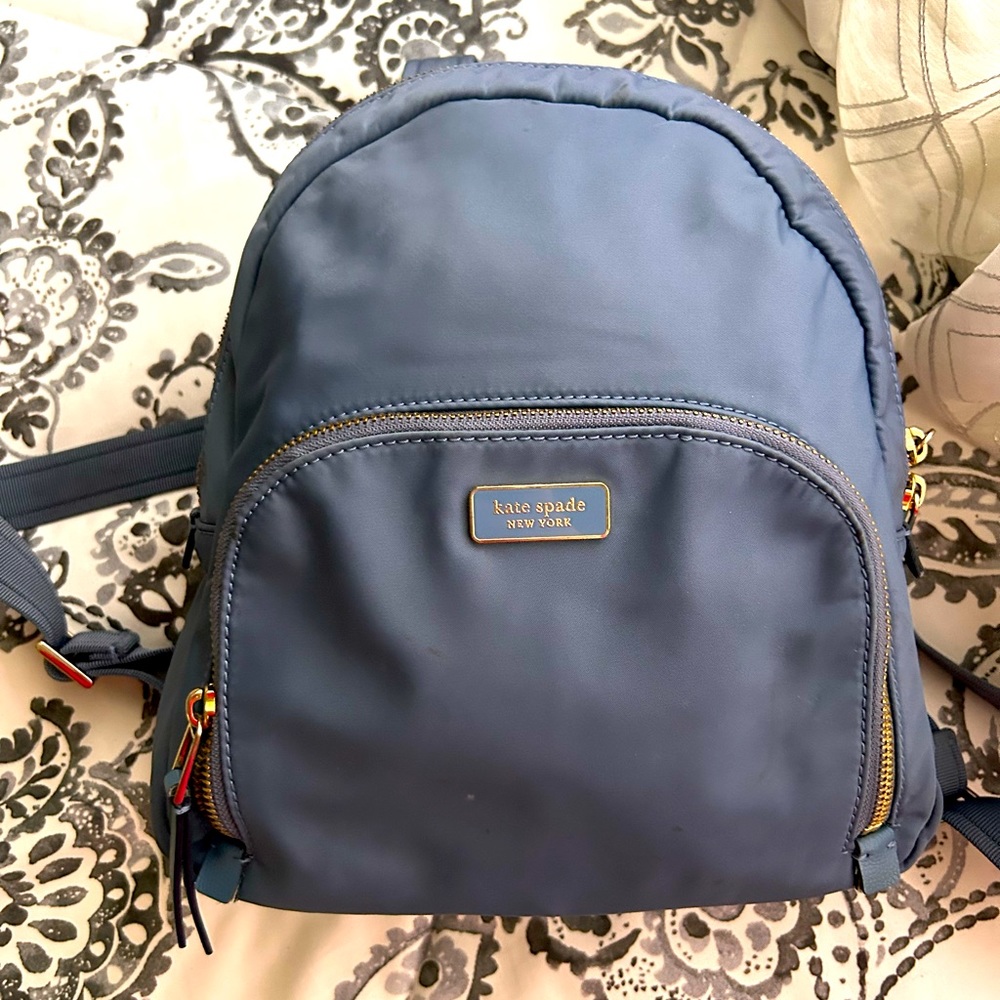 Kate spade ♠️ light blue/grey small backpack